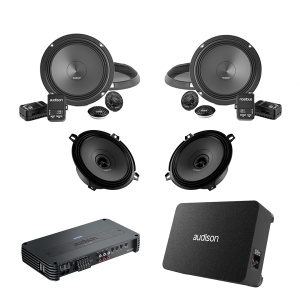 Pachet difuzoare auto cu subwoofer Mercedes-Benz C Class W203 2004-20011 Audison Prima 1010 W