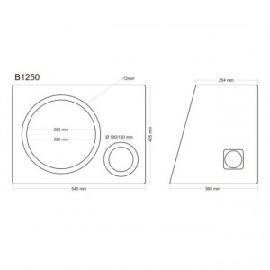 Incinta subwoofer universala, 300 mm, 50L - COD B1250 - Img 4
