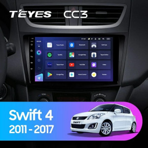 Navigatie Auto Teyes CC3 2K 360° Suzuki Swift 4 2011-2017 6+128GB 9.5" QLED Octa-core 2Ghz, Android 4G Bluetooth 5.1 DSP - Img 2