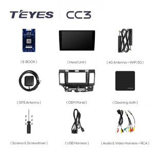 Navigatie Auto Teyes CC3 2K Mitsubishi Lancer 9 2007-2010 4+32GB 9.5" QLED Octa-core 2Ghz Android 4G Bluetooth 5.1 DSP