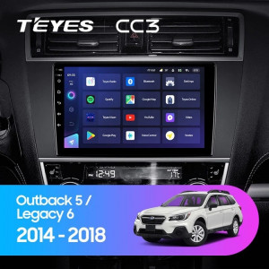 Navigatie Auto Teyes CC3 2K Subaru Legacy 6 2014-2017 4+32GB 9.5" QLED Octa-core 2Ghz Android 4G Bluetooth 5.1 DSP - Img 2