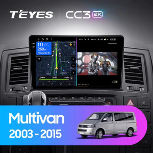 Navigatie Auto Teyes CC3 2K Volkswagen Transporter T5 2003-2015 4+32GB 9.5" QLED Octa-core 2Ghz, Android 4G Bluetooth 5.1 DSP - Img 2
