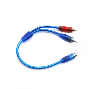 Cablu adaptor RCA Y 1 x mama la 2 x RCA tata Lungime 0.3 m