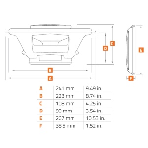 Difuzoare auto Hertz Mille Pro MPX 690.3, set coaxial 3 căi, 6x9 inch, 130W RMS, 4Ω, 2 difuzoare - Img 3
