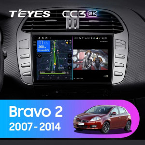 Navigatie Auto Teyes CC3 2K 360° Fiat Bravo 2007-2014 6+128GB 9.5" QLED Octa-core 2Ghz, Android 4G Bluetooth 5.1 DSP - Img 2