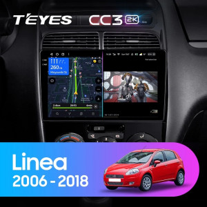 Navigatie Auto Teyes CC3 360° Fiat Linea 2006-2012 6+128GB 9" QLED Octa-core 1.8Ghz, Android 4G Bluetooth 5.1 DSP - Img 2