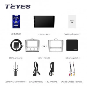 NAVIGATIE AUTO TEYES CC3L FORD FOCUS 2 2005-2010 4+32GB 9" IPS OCTA-CORE 1.6GHZ, ANDROID 4G BLUETOOTH 5.1 DSP - Img 2