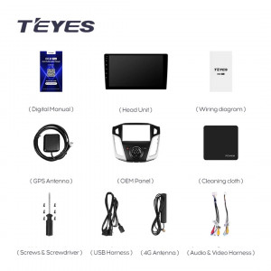 Navigatie Auto Teyes CC3L Ford Focus 3 2010-2018 4+64GB 9" IPS Octa-core 1.6Ghz Android 4G Bluetooth 5.1 DSP - Img 7