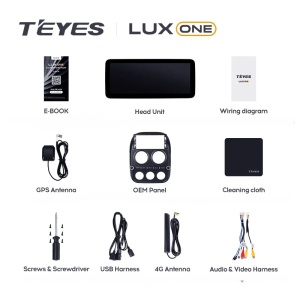 Navigatie Auto Teyes Lux One Jeep Compass 1 2009-2015 4+32GB 12.3" IPS Octa-core 2Ghz, Android 4G Bluetooth 5.1 DSP - Img 6