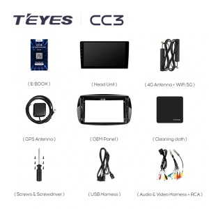 Navigatie Auto Teyes CC3 2K Mercedes-Benz Fortwo 2014-2023 4+32GB 9.5" QLED Octa-core 2Ghz, Android 4G Bluetooth 5.1 DSP - Img 8