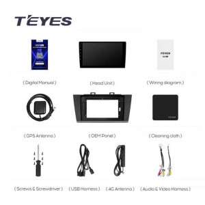 Navigatie Auto Teyes CC3 2K Subaru Legacy 6 2014-2017 4+32GB 9.5" QLED Octa-core 2Ghz Android 4G Bluetooth 5.1 DSP - Img 8