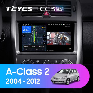 Navigatie Auto Teyes CC3 360° Mercedes-Benz A-Class W169 2004-2012 6+128GB 9" QLED Octa-core 1.8Ghz, Android 4G Bluetooth 5.1 DSP - Img 2