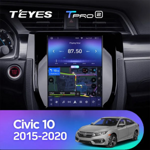 Navigatie Auto Teyes Tip Tesla TPRO 2 Honda Civic 10 2015-2020 3+32GB 9.7" QLED Octa-core 1.8Ghz, Android 4G Bluetooth 5.1 DSP - Img 3
