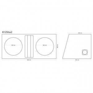 Incinta subwoofer universala, 2 x 300 mm, 2 x 50L - COD B1250sx2 - Img 4
