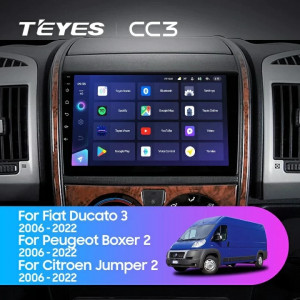 Navigatie Auto Teyes CC3 2K 360° Citroen Jumper 2 2006-2022 6+128GB 9.5" QLED Octa-core 2Ghz, Android 4G Bluetooth 5.1 DSP - Img 2