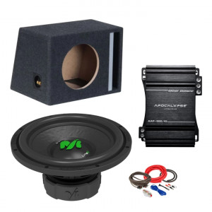 Pachet Subwoofer auto Deaf Bonce ML 10R D2 500W RMS + Amplificator MFA-1.800 + Incinta B1035 + kit de cabluri complet