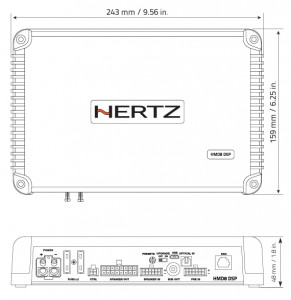 Amplificator Marine Hertz HMD 8 DSP 24V, 8 canale, 1000W RMS - Img 9