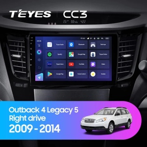 Navigatie Auto cu Asistenta AI Teyes CC4 PRO Subaru Legacy 5 2009-2014 8+128GB 9.5" QLED, Android 13, 5G, 7.1 DSP, CarPlay