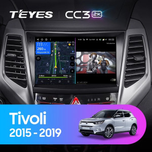 Navigatie Auto Teyes CC3 2K 360° SsangYong Tivoli 2015-2019 6+128GB 9.5" QLED Octa-core 2Ghz, Android 4G Bluetooth 5.1 DSP - Img 2