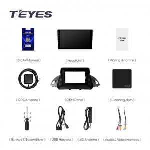 Navigatie Auto Teyes CC3 Ford Kuga 2013-2019 6+128GB 9" QLED Octa-core 1.8Ghz Android 4G Bluetooth 5.1 DSP - Img 8