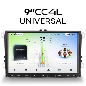 Navigatie Auto Teyes CC4L, 2-DIN, Interfata 3D, VW Skoda Platforma PQ, 4GB RAM, 64GB, 9 inch, IPS, Touchscreen, CarPlay Wireless, Android Auto, Bluetooth 5.1, Negru