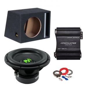 Pachet Subwoofer auto Deaf Bonce MF 12R D2 1200W RMS + Amplificator Machete MFA-1.1500 + Incinta custom + kit de cabluri 35mm