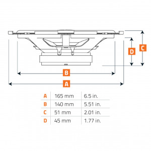 Difuzoare auto Hertz Uno X 170 set coaxial 2 căi, 170mm, 50W RMS, 4Ω, set 2 difuzoare - Img 6