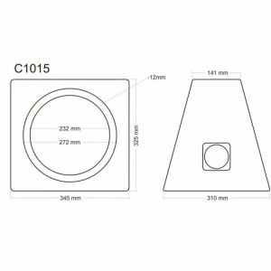 Incinta subwoofer universala, 250 mm, 15L - COD C1015 - Img 9