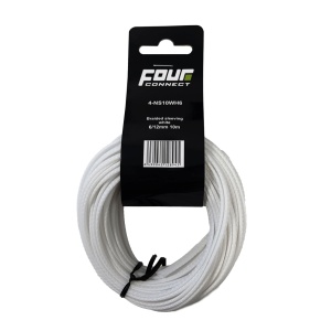 Tresa Cablu FOUR Connect 4-NS10WH6, 10 M, Alb, 6/12 mm
