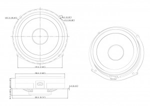 Difuzoare auto Steg dedicate Audi MA8CII set componente, 200mm, 50W RMS, 3.4Ω, set 2 difuzoare - Img 5