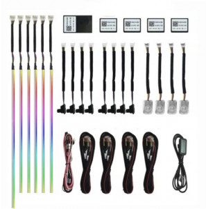 Kit retrofit lumini ambientale dinamice Super Dynamics PRO led RGB 64 culori pe suport acrilic cu conexiune wireless