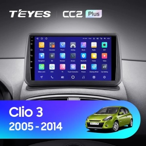 Navigatie Auto Teyes CC2 Plus Split Renault Clio 3 2005-2014 2+32GB 9" QLED Octa-core 1.8Ghz Android 4G Bluetooth 5.1 DSP - Img 2