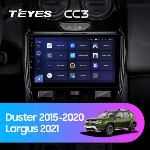 Navigatie Auto Teyes CC3 2K Dacia Duster 1 2013-2017 4+32GB 9.5" QLED Octa-core 2Ghz Android 4G Bluetooth 5.1 DSP - Img 2