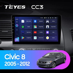Navigatie Auto Teyes CC3L Honda Civic 8 2005-2012 4+32GB 10.2" IPS Octa-core 1.6Ghz, Android 4G Bluetooth 5.1 DSP - Img 2