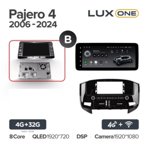 Navigatie Auto Teyes Lux One Mitsubishi Pajero 4 V80 2006-2021 4+32GB 12.3" IPS Octa-core 2Ghz, Android 4G Bluetooth 5.1 DSP - Img 7