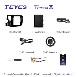 Navigatie Auto Teyes Tip Tesla TPRO 2 Mitsubishi Outlander 3 2013-2018 3+32GB 9.7" QLED Octa-core 1.8Ghz, Android 4G Bluetooth 5.1 DSP - Img 6