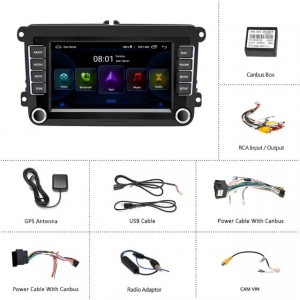 Navigatie NAVPRO N510 L Android 10 2Gb RAM memorie interna 32Gb WIFI USB GPS pentru Volkswagen Skoda Seat - Img 4