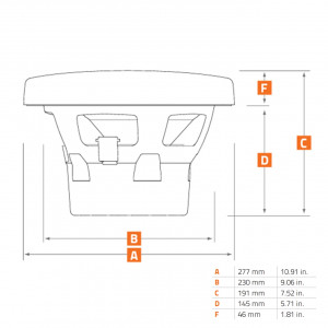 Subwoofer Marine Hertz HMS 10 S LD G, Negru, 250mm, 250W RMS, 4Ω - Img 8
