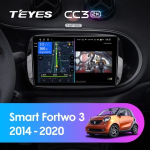 Navigatie Auto Teyes CC3 360° Mercedes-Benz Fortwo 2014-2023 6+128GB 9" QLED Octa-core 1.8Ghz, Android 4G Bluetooth 5.1 DSP - Img 2