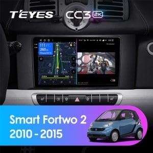 Navigatie Auto Teyes CC3 360° Smart Fortwo 2007-2014 6+128GB 9" QLED Octa-core 1.8Ghz, Android 4G Bluetooth 5.1 DSP - Img 2