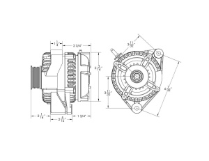 Alternator de curse cu ieșire mare, 170 A, pentru Toyota Supra 1JZ / 2JZ – NEGRU - Img 2
