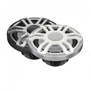 Difuzoare Marine Hertz HMX 6.5 S-LD/ SW / G, Alb / Negru, set coaxial 2 cai, 165mm, 75W RMS