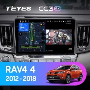 Navigatie Auto Teyes CC3 2K Toyota RAV4 XA50 2019-2023 6+128GB 10.36" QLED Octa-core 2Ghz, Android 4G Bluetooth 5.1 DSP - Img 2