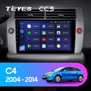 Navigatie Auto Teyes CC3 Citroen C4 2004-2014 4+64GB 9" QLED Octa-core 1.8Ghz, Android 4G Bluetooth 5.1 DSP - Img 3