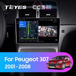 Navigatie Auto Teyes CC3L Peugeot 307 2001-2008 4+64GB 9" IPS Octa-core 1.6Ghz, Android 4G Bluetooth 5.1 DSP - Img 2