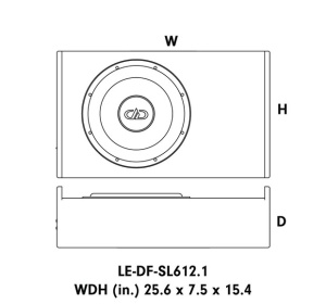 Subwoofer auto DD Audio LE-DF-SL612-D2, 300 mm, 600 W - Img 4