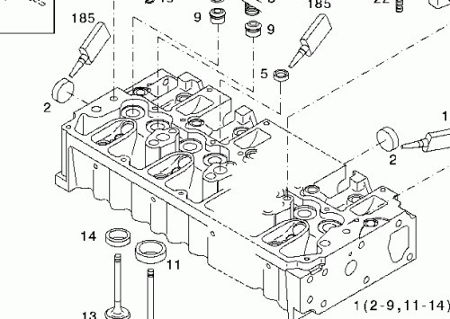 GLAVA MOTORA KHD/DEUTZ BF4M2012/BF4M2012C 04285994