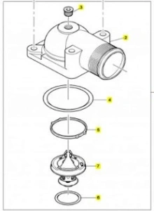 TERMOSTAT SA KUCISTEM CATERPILLAR 216-9743