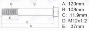 VIJAK GLAVE CATERPILLAR 3054 PERKINS 1004.4 U5MK0384