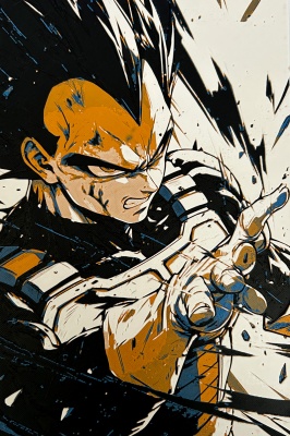 Printid - Vegeta DragonBall Battle Damage